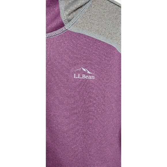 L.L. Bean Youth Size Large 14-16 Kids Jacket Zip Up Purple Gray Hooded - Picture 3 of 12